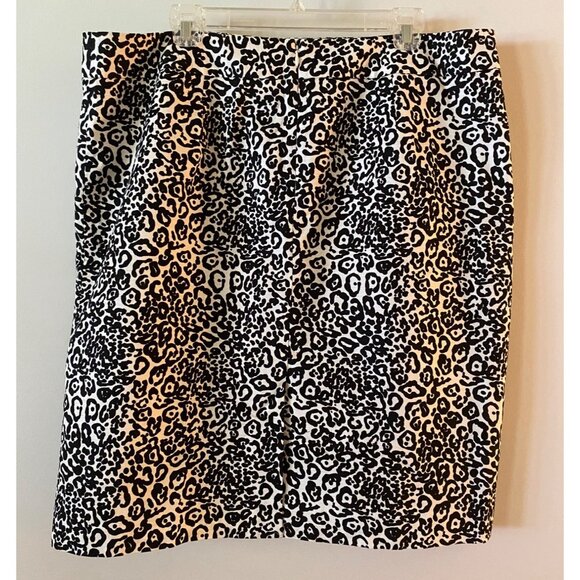 Ann Taylor Womens Leopard Print Pencil Skirt Size 18 - Picture 2 of 9